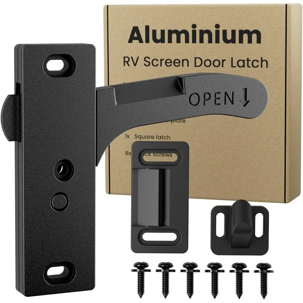 Travel Accessories Kit - Safoner Aluminium RV-Fliegengittertür-Verschluss Rechter Griff Ersatz-Kit
