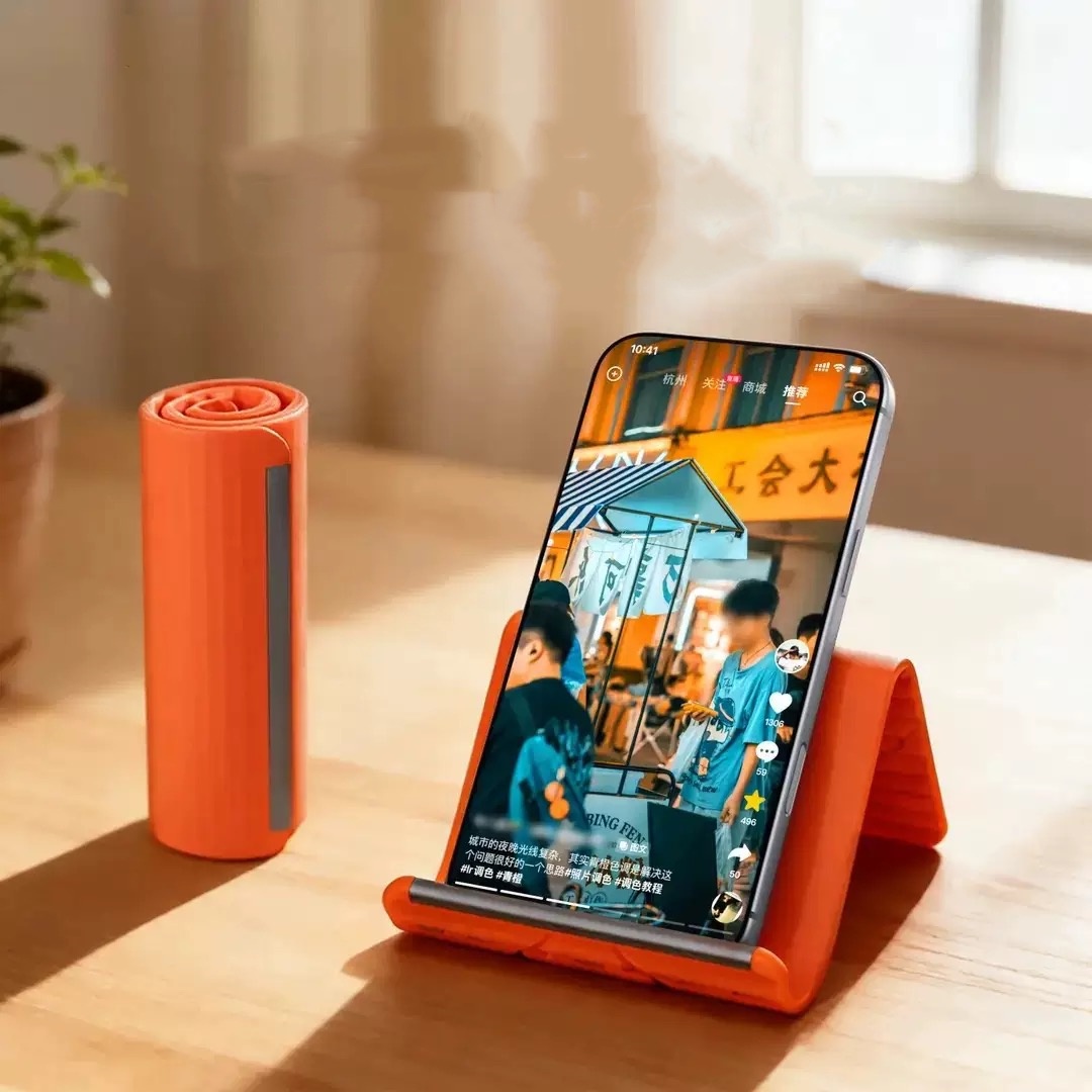 Travel Accessories Gadget - Flexibler Tragbarer Telefonständer aus Silikon für