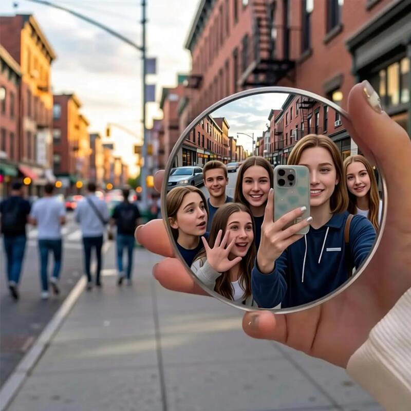 Travel Accessories Gadget - Handgehaltener Selfie-Spiegel, tragbarer Einzelspiegel für Selbstfotos,