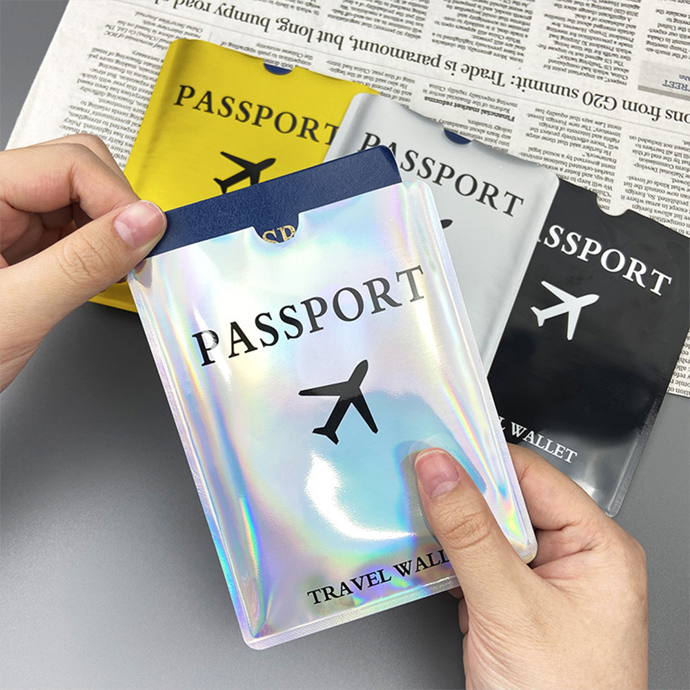 Travel Accessories Plane - Reisepass-Schutzhülle aus Aluminiumfolie, antimagnetische und diebstahlsichere