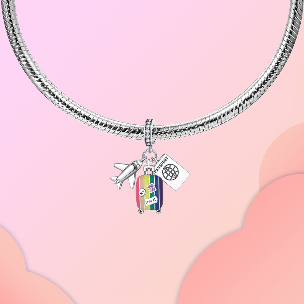 925 Sterling Silber Charm Reis – Travel Accessories Plane Bewertung und Preis
